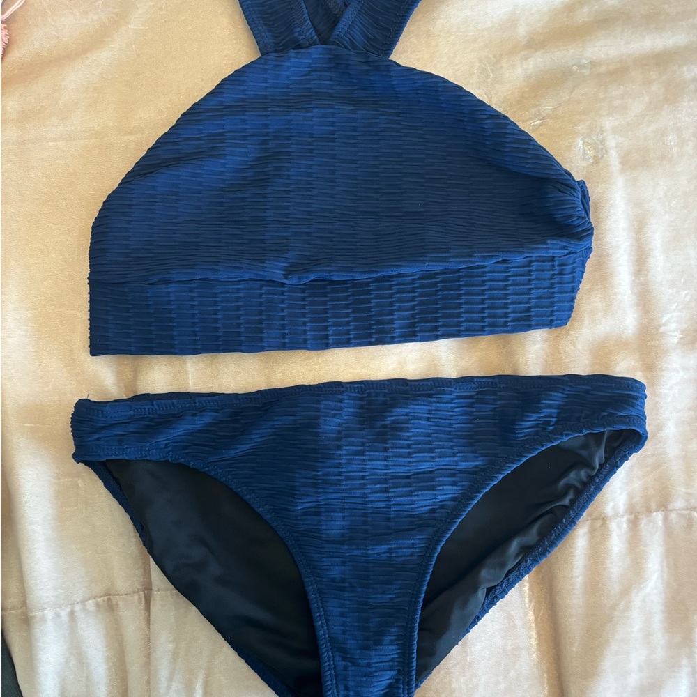 Shoshanna Swim Tide high neck bikini